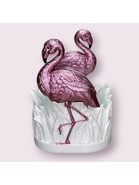 PINK GLITTER FLAMINGOS GENTLE FOAMING HAND SOAP HOLDER BY BATH & BODY WORKS NEW!